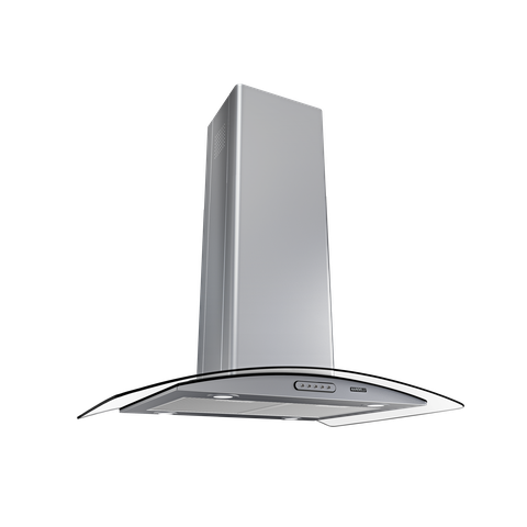 Coifa Ilha 75cm Vidro Curvo Nardelli Inox 220V