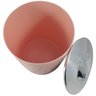 Kit Conjunto Banheiro Utensílios Bancada Escovinha Lixeira Rosa Quartzo - 4