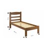 Cama de Solteiro de Madeira Reta Kasper - Imbuia - 3