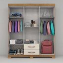 Ver imagem 5 de Guarda-Roupa Casal 6 Portas, 2 Gavetas e Pés Light Plus Cinamomo/Off White