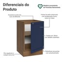 Ver imagem 3 de Balcão de Cozinha 50cm 1 Porta (sem Tampo) Rustic/azul Vik Madesa
