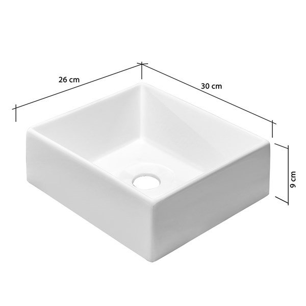 Cuba Pia Retangular para Banheiro Tulipa - 3
