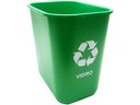 Ver imagem 1 de Cesto Acrimet coleta seletiva 574 3 retangular 24 litros cor verde para vidros