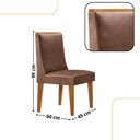 Ver imagem 3 de Mesa de Jantar Copper 120cm Tampo Canto Mdf Vidro com 4 Cadeiras Lisboa Moderna Mobília