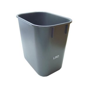 Cesto Acrimet coleta seletiva 574 6 retangular 24 litros cor grafite para solidos