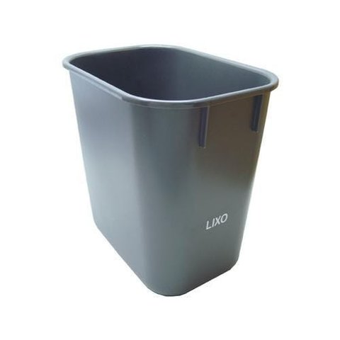 Cesto Acrimet coleta seletiva 574 6 retangular 24 litros cor grafite para solidos