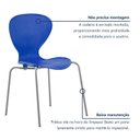 Ver imagem 7 de Kit 2 Cadeiras Empilháveis Base Aço Tubular Flash Azul