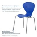 Ver imagem 6 de Kit 2 Cadeiras Empilháveis Base Aço Tubular Flash Azul