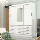 Ver imagem 1 de Guarda-roupa Sevilha 3 Portas 9 Gavetas com Espelho Carioca Móveis