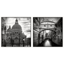 Ver imagem 1 de Kit com 2 Quadros Decorativos Cidades com Moldura para Sala Quarto Escritório 32x32 Cidades 002