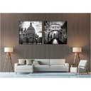 Ver imagem 6 de Kit com 2 Quadros Decorativos Cidades com Moldura para Sala Quarto Escritório 32x32 Cidades 002