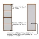 Ver mais imagens de Mesa Balcao Atendimento 135x118 cm e Gaveteiro Alto 4 Gavetas 143x46 cm Freijo Branco Artany