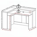 Ver imagem 3 de Mesa Balcao Atendimento 135x118 cm e Gaveteiro Alto 4 Gavetas 143x46 cm Freijo Branco Artany