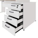Ver imagem 3 de Mesa Diretor para Escritório F5 4 Gavetas 150cm Branco F5 Office
