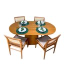 Ver imagem 1 de Mesa de Jantar Cone Retangular Arredondada 160x90cm Madeira Freijó Modelar Art Moveis