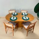 Ver imagem 6 de Mesa de Jantar Cone Retangular Arredondada 160x90cm Madeira Freijó Modelar Art Moveis