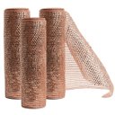 Ver imagem 1 de Kit Tela Decoração Natal Fita 25cm X 5 Metros Rosê Gold 3 Peças - Magizi