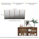 Ver imagem 4 de Aparador Buffet 4 portas com Espelho e Pés Quadrados Vegas Multimóveis V3560 Rustic/Branco
