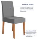 Ver imagem 3 de Kit 2 Cadeiras de Jantar Josi MDF Suede Cinza Pallazio