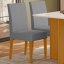 Ver imagem 1 de Kit 2 Cadeiras de Jantar Josi MDF Suede Cinza Pallazio