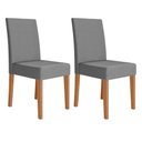 Ver imagem 5 de Kit 2 Cadeiras de Jantar Josi MDF Suede Cinza Pallazio