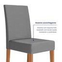 Ver imagem 4 de Kit 2 Cadeiras de Jantar Josi MDF Suede Cinza Pallazio