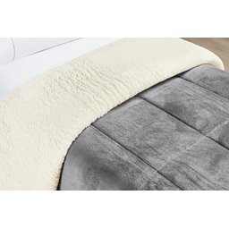 Coberdrom Sherpa Manta Soft Everest Casal Queen Cinza - 3