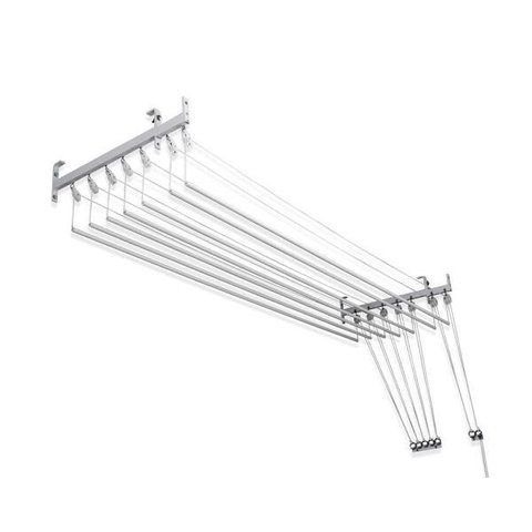 Varal de Teto ou Parede Prático de Alumínio Medida 1,20 Metros com 7 Varetas Individuais - Varal