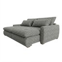 Ver imagem 3 de Sofá Cama Curve 3 Lugares Retrátil com Chaise 230cm Cinza Linho Assento Rebatível