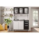 Ver imagem 4 de Kit de Cozinha Compacta Evidence c/ 6 Portas (3 c/ Vidro) e 2 Gavetas Branco - Bertolini
