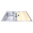 Ver imagem 2 de Cuba Inox Aco 304 Sob 122X+Torneira Miami+Lixeira 9L Guimmis