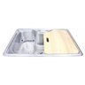 Cuba Inox Aco 304 Sob 122X+Torneira Miami+Lixeira 9L Guimmis - 2