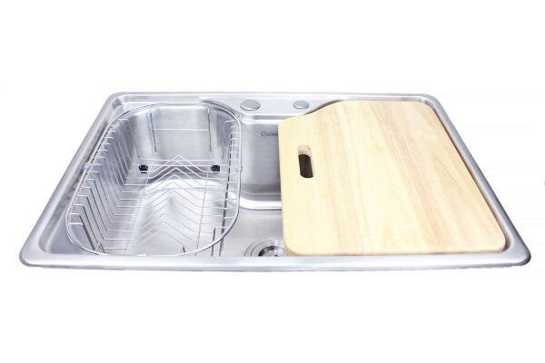 Cuba Inox Aco 304 Sobrepor 122X+Torneira Milao Guimmis - 2