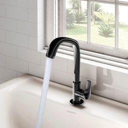 Torneira Mesa Lavatório Fitt Lorenzetti 1195 F61 Black Bica Alta - 2