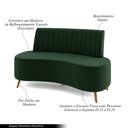 Ver imagem 3 de Sofá Living Decorativo 2 Lugares 1,35m Katara Verde Escuro Veludo G33 - Gran Belo