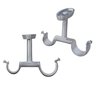 1 Suporte de Teto para Varão Duplo 28 e 19 Mm Cromado em Metal Decoribitinga Suporte de Varão para C - 2