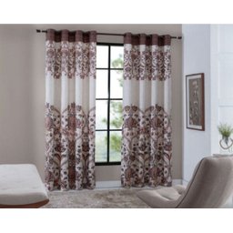 Cortina Para Sala Marrom Bege 2,20x2,40m Montevideu Sultan - 1