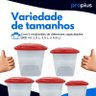 Porta Mantimento Conjunto De Potes Vermelho Feijão Arroz Café Açúcar Farinha Tempero Geladeira Fecha - 5