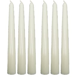 Conjunto 9 Vela Decoração Natalina Branca para Castiçal 21cm - 1