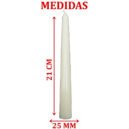 Conjunto 9 Vela Decoração Natalina Branca para Castiçal 21cm - 4