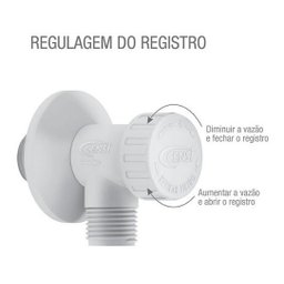 Registro Regulador De Vazão Com Filtro Abs Branco 1/2 Censi - 3