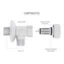 Ver imagem 4 de Registro Regulador De Vazão Com Filtro Abs Branco 1/2 Censi
