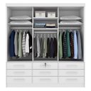 Ver imagem 5 de Guarda-Roupa Casal com 3 Portas de Correr e 9 Gavetas 199cm Multimóveis CR35484 Neve