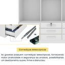 Ver imagem 3 de Guarda-Roupa Casal com 3 Portas de Correr e 9 Gavetas 199cm Multimóveis CR35484 Neve