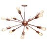 Pendente  Lustre Sputnik Poptem Átomo com 12 Lampadas/ Braços Aluminio cobre haste metal aranha - 1