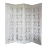 Biombo 4 Folhas 172X180cm Mdf Modelo 2 Branco Vazado - 1