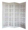 Ver imagem 1 de Biombo 4 Folhas 172X180cm Mdf Modelo 2 Branco Vazado