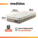 Ver imagem 5 de Cama Box Baú Colchão Solteiro Molas Ensacadas Euro In Natural Confort 88x188x66cm Apolo