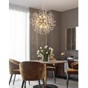 Ver imagem 3 de Lustre Pendente Cristal Flor Dente De Leão 50 Cm Para Sala Estar Jantar E Quarto