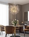 Ver imagem 3 de Lustre Pendente Cristal Flor Dente De Leão 50 Cm Para Sala Estar Jantar E Quarto